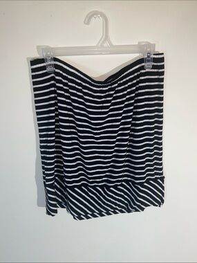 Merona Black & White Striped Women’s Skirt Size L